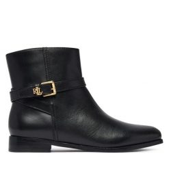 Botki LAUREN RALPH LAUREN. Czarne botki Lauren Ralph Lauren, bez wzorów, bez obcasa, na słupku, bez zapięcia. Za 1,199.00 zł.
