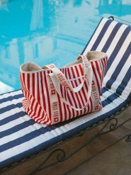 BIG STAR Shopper bag w kolorze kremowo-czerwonym - 50 x 40 cm rozmiar: onesize. Brązowe shopper bag BIG STAR, bez wzorów, z materiału, retro, na ramię, bez dodatków. Za 139.99 zł.