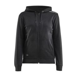 Bluza sportowa damska Craft Community Fz. Czarne bluzy z kapturem Craft, xs, bez wzorów, z materiału, z kapturem. Za 288.00 zł.