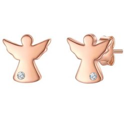 Glanzstücke München Kolczyki Aniol ze Srebra Sterling w rózowym zlocie z Diamentem Hodowanym w Laboratorium 1 ct Damski. Czerwone kolczyki Glanzstücke München, z diamentem, pozłacane. Za 263.49 zł.