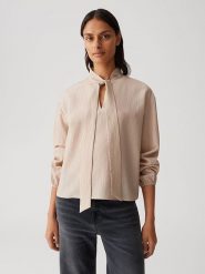 OPUS Bluzka w kolorze beżowym rozmiar: 38. Brązowe bluzki Opus, bez wzorów, bez kołnierzyka, bez ramiączek. Za 143.99 zł.