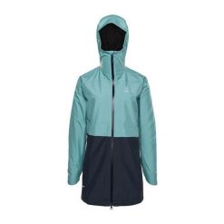 Kurtka przeciwdeszczowa damska Haglöfs Wilda GTX Parka. Niebieskie kurtki przeciwdeszczowe Haglöfs, xs, bez wzorów, bez kaptura. Za 599.99 zł.