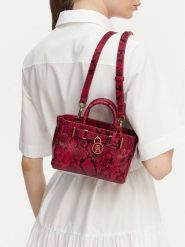 Tommy Hilfiger Torebka American Icon Micro Tote Snake AW0AW18820 Czerwony. Czerwone torebki klasyczne Tommy Hilfiger, bez wzorów, ze skóry, bez dodatków. Za 949.99 zł.