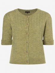 More & More Kardigan w kolorze zielonym rozmiar: 44. Zielone swetry More & More, bez wzorów, ze splotem, bez ramiączek. Za 121.80 zł.