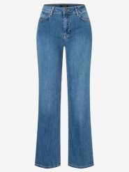 More & More Dżinsy - Comfort fit - w kolorze niebieskim rozmiar: 40. Niebieskie jeansy More & More, z aplikacjami, ze skóry, klasyczne, z podwyższonym stanem. Za 207.39 zł.