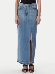 Karl Lagerfeld Jeans Spódnica jeansowa A1W12009 Niebieski Regular Fit. Niebieskie spódnice Karl Lagerfeld Jeans, s, bez wzorów, z bawełny. Za 439.99 zł.