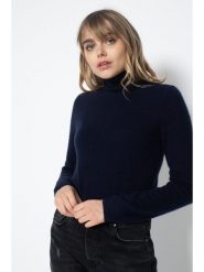 Perfect Cashmere Kaszmirowy golf "Ashley" w kolorze granatowym rozmiar: XL. Niebieskie swetry Perfect Cashmere, xl, bez wzorów, z kaszmiru, bez ramiączek. Za 347.99 zł.