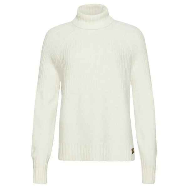 Damski sweter w prążki Superdry Essential. Białe swetry Superdry, na zimę, bez wzorów, bez ramiączek. Za 277.50 zł.