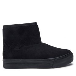 Botki Big Star Shoes. Czarne botki BIG STAR SHOES, bez wzorów, retro, bez obcasa, na płaskiej podeszwie, bez zapięcia. Za 119.99 zł.