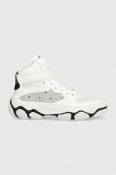 Red Valentino sneakersy skórzane kolor biały 2Q2S0G39UTZ. Białe buty sportowe lifestyle Red Valentino, bez wzorów, z gumy, sportowe, z okrągłym noskiem, bez zapięcia. Za 2,589.90 zł.
