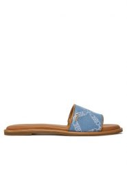 MICHAEL Michael Kors Klapki Saylor Slide 40R4SYFA2Y Niebieski. Niebieskie klapki MICHAEL Michael Kors, bez wzorów, z materiału, bez obcasa, bez zapięcia. Za 699.99 zł.