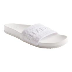 Klapki basenowe damskie Billabong Cruz. Białe klapki Billabong, bez wzorów, bez obcasa, bez zapięcia. Za 119.99 zł.