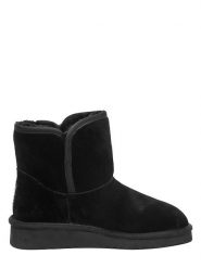 NICEBAY Skórzane botki zimowe "Wilma" w kolorze czarnym rozmiar: 40. Czarne botki NICEBAY, bez wzorów, z materiału, bez obcasa, bez zapięcia. Za 194.15 zł.