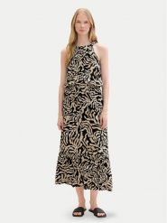 Tom Tailor Sukienka letnia 1041525 Czarny Regular Fit. Czarne sukienki Tom Tailor, bez wzorów, z wiskozy, bez kołnierzyka, bez ramiączek. Za 279.99 zł.