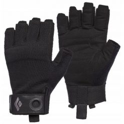 Uniwersalne rękawiczki bez palców CRAG do wspinaczki. Czarne rękawiczki Black Diamond, bez wzorów, sportowe. Za 73.99 zł.