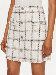 Bruuns Bazaar Spódnica trapezowa Jalena BBW3791 Biały Regular Fit. Białe spódnice Bruuns Bazaar, bez wzorów, z syntetyku, mini, trapezowe. Za 969.99 zł.