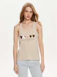 ONLY Top Henny 15327669 Écru Regular Fit. Topy ONLY, xl, bez wzorów, z bawełny, bez kołnierzyka, bez ramiączek. Za 49.99 zł.