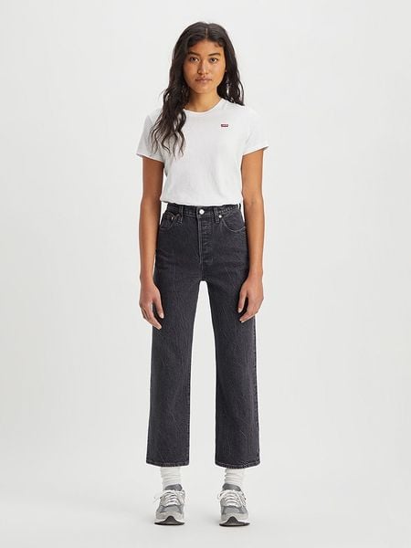 Levi's Dżinsy - Regular fit - w kolorze czarnym rozmiar: W31/L29. Czarne jeansy Levi's, l, z aplikacjami, klasyczne, z podwyższonym stanem. Za 285.49 zł.