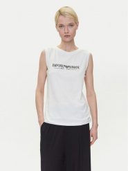 Emporio Armani Underwear Top EW000410 AF10881 U1131 Biały Regular Fit. Białe topy Emporio Armani Underwear, xl, bez wzorów, z bawełny, bez kołnierzyka, bez ramiączek. Za 179.99 zł.