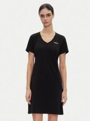 DKNY Sport Sukienka codzienna DP5D4902 Czarny Regular Fit. Czarne sukienki DKNY Sport, na co dzień, m, bez wzorów, z bawełny, sportowe, bez kołnierzyka, bez ramiączek, proste. Za 169.99 zł.