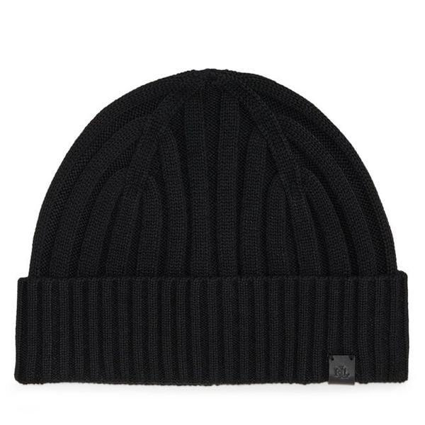 Czapka LAUREN RALPH LAUREN. Czarne czapki zimowe Lauren Ralph Lauren, bez wzorów. Za 289.99 zł.