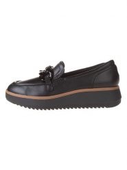 Clarks Skórzane mokasyny "Zylah May" w kolorze czarnym na koturnie rozmiar: 36. Czarne mokasyny Clarks, bez wzorów. Za 219.95 zł.