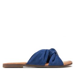 Klapki Gioseppo. Niebieskie klapki Gioseppo, bez wzorów, bez obcasa, bez zapięcia. Za 149.99 zł.
