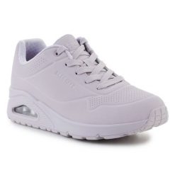 Buty Skechers Uno Stand On Air 73690-LAV fioletowe. Fioletowe buty treningowe bez wzorów, z materiału, bez zapięcia. Za 544.84 zł.