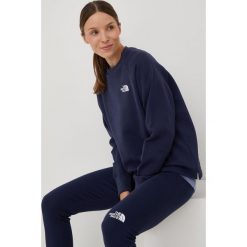 The North Face bluza bawełniana damska kolor granatowy z aplikacją. Niebieskie bluzy The North Face, l, z aplikacjami, z bawełny, bez kaptura. Za 299.99 zł.