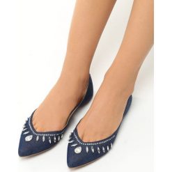 Granatowe Balerinki Flean. Baleriny marki Born2be. Za 49.99 zł.