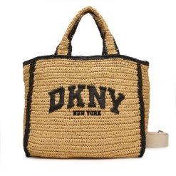 Torebka DKNY. Brązowe torebki klasyczne DKNY, bez wzorów, klasyczne, bez dodatków. Za 699.99 zł.