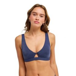 Stanik bikini typu bralette dla Kobiety ROXY SHINE Niebieski. Niebieskie bikini Roxy, bez wzorów, z elastanu. Za 169.99 zł.