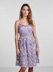 YAS Sukienka letnia Osca 26029648 Fioletowy Regular Fit. Fioletowe sukienki YAS, xs, bez wzorów, z syntetyku, bez kołnierzyka, bez ramiączek. Za 449.99 zł.