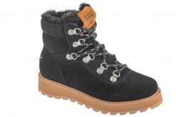 Trapery damskie, Bradie Lace Up Boots. Zielone traperki Roxy, bez wzorów, z materiału, sportowe, bez obcasa, bez zapięcia. Za 379.99 zł.