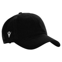 Czarna czapka baseballowa Macron Dart (x5). Czarne czapki z daszkiem Macron, bez wzorów, z materiału, eleganckie. Za 307.50 zł.