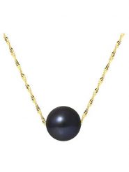 Pearline Złoty naszyjnik z perłą - dł. 42 cm rozmiar: onesize. Niebieskie naszyjniki Pearline, z materiału, z perłą, złote. Za 556.99 zł.