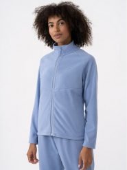 4F Polar 4FAW23TFLEF146 Niebieski Regular Fit. Niebieskie bluzy z polaru 4f, s, bez wzorów, z bawełny. Za 89.99 zł.
