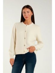 Tamba Kardigan w kolorze kremowym rozmiar: 36/38. Brązowe swetry Tamba, bez wzorów, z wełny, bez ramiączek. Za 149.66 zł.