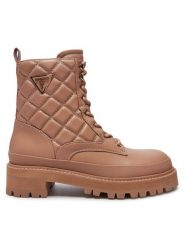 Guess Trapery Badae2 FLFBD2 ELE10 Beżowy. Brązowe traperki Guess, z aplikacjami, ze skóry, bez obcasa, bez zapięcia. Za 799.99 zł.