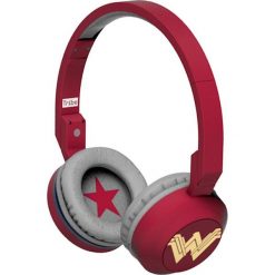 Słuchawki nauszne TRIBE HPW13303 Wonder Woman Bordowo-złoty. Czerwone słuchawki nauszne Tribe. Za 148.99 zł.