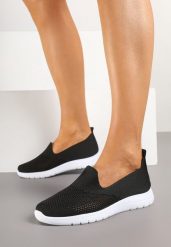 Czarne Tenisówki z Elastyczną Cholewką Arnta. Czarne trampki Born2be, bez wzorów, z jeansu, bez zapięcia. Za 79.99 zł.