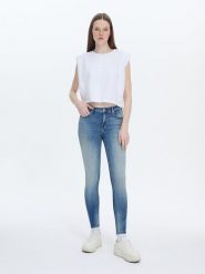 LTB Dżinsy "Amy" - Skinny fit - w kolorze błękitnym rozmiar: W25/L32. Niebieskie jeansy LTB, l, z aplikacjami, ze skóry, klasyczne, z podwyższonym stanem. Za 74.99 zł.