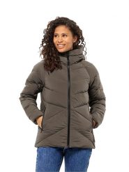 Jack Wolfskin Kurtka puchowa w kolorze jasnobrązowym rozmiar: M. Brązowe kurtki Jack Wolfskin, m, bez wzorów, z puchu, bez kaptura. Za 604.83 zł.