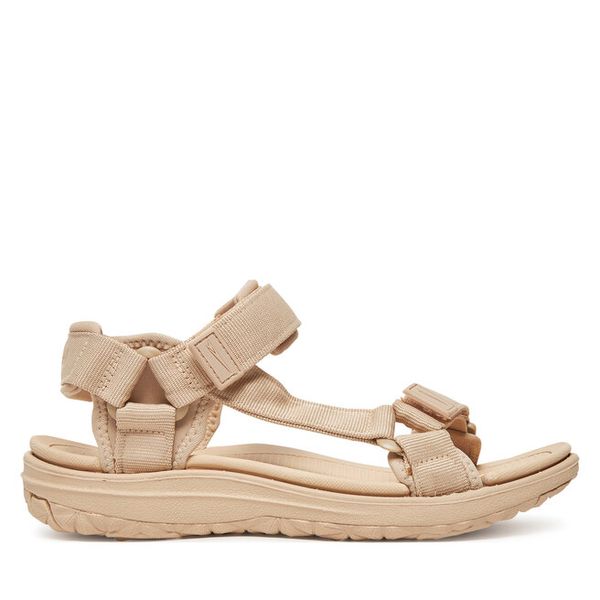 Sandały Sprandi. Brązowe sandały Sprandi, bez wzorów, bez obcasa, na płaskiej podeszwie, bez zapięcia. Za 79.99 zł.