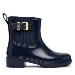 Kalosze Tommy Hilfiger. Niebieskie kalosze Tommy Hilfiger, bez wzorów, bez zapięcia. Za 409.99 zł.