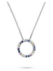 S.Oliver Srebrny naszyjnik z zawieszką - dł. 45 cm rozmiar: onesize. Szare naszyjniki S.Oliver, z materiału, z cyrkonią, srebrne. Za 143.99 zł.