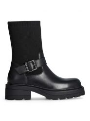 Liu Jo Botki w kolorze czarnym rozmiar: 40. Czarne botki Liu Jo, bez wzorów, z materiału, bez obcasa, bez zapięcia. Za 312.52 zł.