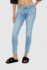7 FOR ALL MANKIND Jasne jeansy z wysokim stanem HW SKINNY SLIM ILLUSION Playbook. Niebieskie jeansy 7 for all mankind, s, bez wzorów, z bawełny, z podwyższonym stanem. W wyprzedaży za 499.99 zł.
