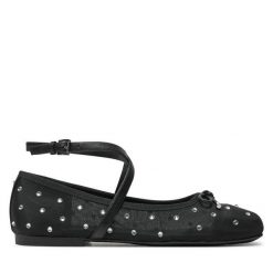 Baleriny MICHAEL Michael Kors. Czarne baleriny MICHAEL Michael Kors, bez wzorów, bez obcasa, bez zapięcia. Za 599.99 zł.
