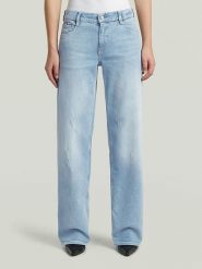 G-Star Dżinsy - Loose fit - w kolorze błękitnym rozmiar: W27/L30. Niebieskie jeansy G-Star, l, z aplikacjami, ze skóry, klasyczne. Za 266.01 zł.